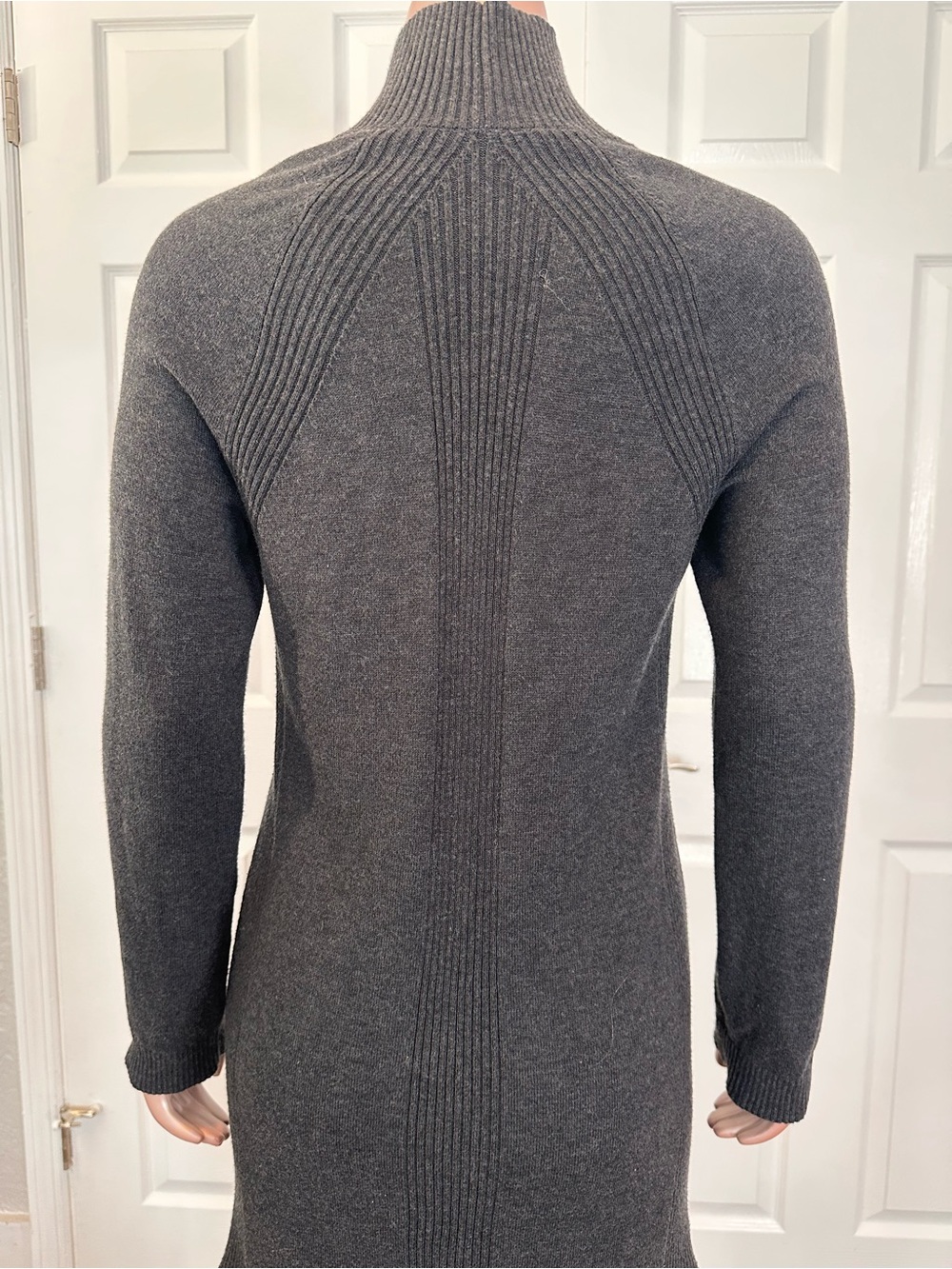 lululemon Knit Sweater Dress | Charcoal Gray | Mock Neck | Size 8 | A-1828 - Picture 7 of 14